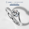 Nhẫn bạc nữ Iris Tear NLJ1 gắn kim cương Moissanite xi bạch kim GRA giá 839k