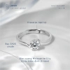 Nhẫn bạc nữ Iris Tear NLJ1 gắn kim cương Moissanite xi bạch kim GRA giá 839k 8