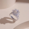 Nhẫn bạc nữ LAVESTA KC08 đá Moissanite 8 ly GRA - mặt hoa 8 cánh may mắn, phát tài, 2.385.000₫ 2