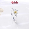 Nhẫn bạc nữ LiLi S925 cao cấp hoa cúc họa mi Jade, giảm còn 1.304.000 VND