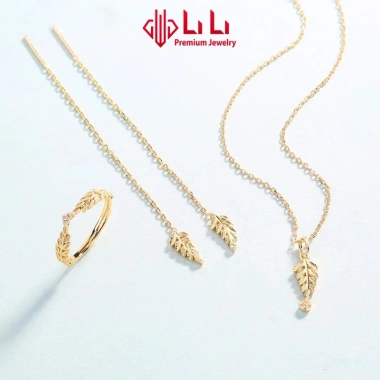 Nhẫn bạc nữ LiLi S925 đính đá CZ hình cây ô liu Aylin - Giá ưu đãi 2.243.000₫