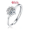 Nhẫn bạc nữ LiLi S925 Eloise hình bông tuyết đính kim cương Moissanite cao cấp - Giá ưu đãi 2,144,000₫