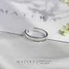 Nhẫn bạc nữ MATERA S925 2 tầng hình học đính đá cá tính sang trọng - 700.000đ 4