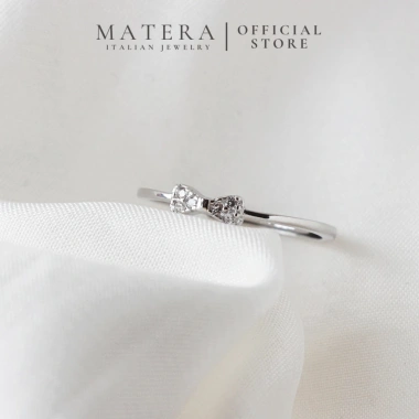 Nhẫn bạc nữ MATERA S925 chính hãng: Basic nơ đính đá cao cấp, giảm còn 425.000₫ 5