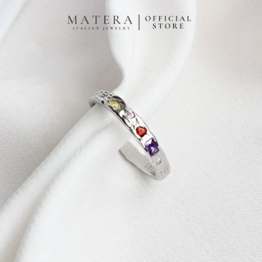 Nhẫn bạc nữ MATERA S925 đính đá ngũ sắc hào quang - New Arrivals giảm 22%