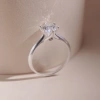 Nhẫn bạc nữ Moissanite 7 ly GRA - LAVESTA KC54, xi bạch kim sang trọng, hiện đại 4