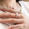 Nhẫn bạc nữ Moissanite 7 ly GRA - LAVESTA KC54, xi bạch kim sang trọng, hiện đại 6