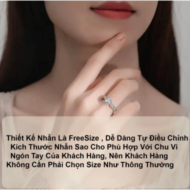 Nhẫn bạc nữ Moissanite 7 ly mặt trái tim - Kiểm định GRA, thương hiệu JIU ZUAN, giá ưu đãi 755.000₫ 2