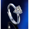 Nhẫn bạc nữ Moissanite 7 ly mặt trái tim - Kiểm định GRA, thương hiệu JIU ZUAN, giá ưu đãi 755.000₫ 10