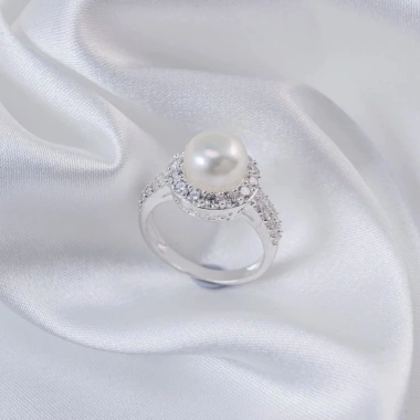 Nhẫn bạc nữ PMJ mặt ngọc trai đính đá cao cấp - Giá ưu đãi 399.000đ Phuc Minh 2