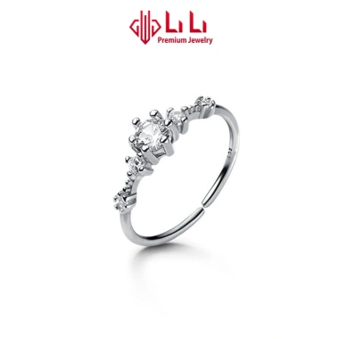Nhẫn bạc nữ S925 đính đá CZ cao cấp – Beautiful Girl – Giá ưu đãi 991.000₫