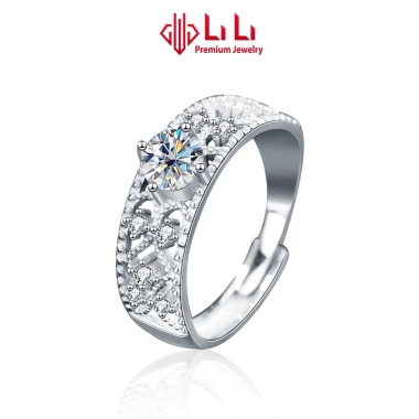 Nhẫn bạc nữ S925 Eleanor - Kim cương Moissanite cao cấp, chỉ 2.242.000₫