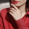 Nhẫn bạc nữ S925 Griselda Đính kim cương Moissanite cao cấp Giá ưu đãi 2.1 triệu 2