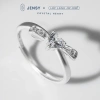 Nhẫn Bạc Nữ S925 JENSY Dáng Nơ Trái Tim Crystal Heart NLTL3 - Xinh Xắn Giá 444k
