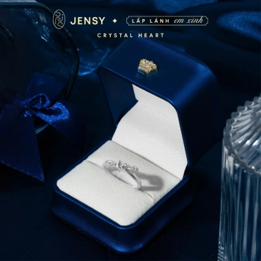 Nhẫn Bạc Nữ S925 JENSY Dáng Nơ Trái Tim Crystal Heart NLTL3 - Xinh Xắn Giá 444k 2 Nhẫn Bạc Nữ S925 JENSY Dáng Nơ Trái Tim Crystal Heart NLTL3 - Xinh Xắn Giá 444k 2