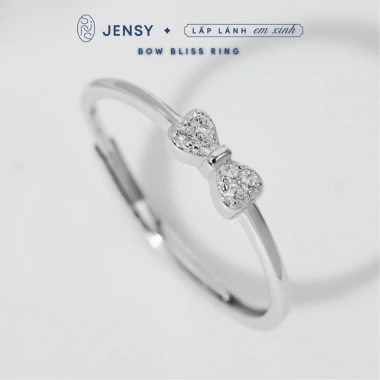 Nhẫn Bạc Nữ S925 JENSY Nơ Sang Chảnh Bow Bliss NLARJ8.143 - Giá ưu đãi 384.000₫