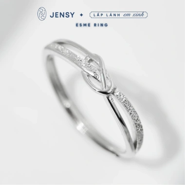Nhẫn Bạc Nữ S925 JENSY Nút Thắt Đính Đá Esme - Sang Trọng, Giá 456.000 VND