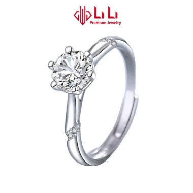 Nhẫn bạc nữ S925 LiLi Adeline: Đính đá CZ công chúa, giá ưu đãi 1.533.000 VND