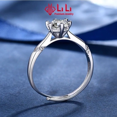 Nhẫn bạc nữ S925 LiLi Adeline: Đính đá CZ công chúa, giá ưu đãi 1.533.000 VND
