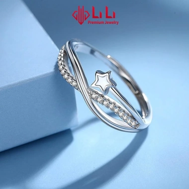 Nhẫn bạc nữ S925 Mila - Đá CZ ngôi sao may mắn vô cực, giảm 21%