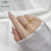 Nhẫn bạc nữ TLEE mạ vàng 14k nạm đá xung quanh A143 - Cao cấp, giảm giá 494k 7