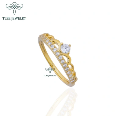 Nhẫn bạc nữ TLEE vương miện nữ hoàng mạ vàng 14k sang trọng - Giá chỉ 494.000₫ 3