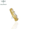 Nhẫn bạc nữ TLEE ziczac hai hàng mạ vàng 14k nạm đá sang trọng - Giá 494.000đ 3