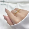 Nhẫn bạc nữ TLEE ziczac hai hàng mạ vàng 14k nạm đá sang trọng - Giá 494.000đ 5