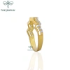 Nhẫn bạc nữ TLEE ziczac hai hàng mạ vàng 14k nạm đá sang trọng - Giá 494.000đ 6