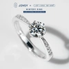 Nhẫn bạc nữ Wintery NLJB3 gắn Moissanite xi bạch kim – Kiểm định GRA, chỉ 734.000₫