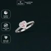 Nhẫn bạc trơn HELINO mặt đá tim hồng Rosie N16 - Xinh xắn, giá 369.000₫
