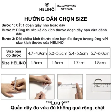 Nhẫn bạc trơn HELINO mặt đá tim hồng Rosie N16 - Xinh xắn, giá 369.000₫ 9 Nhẫn bạc trơn HELINO mặt đá tim hồng Rosie N16 - Xinh xắn, giá 369.000₫ 9