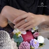 Nhẫn bạc Ý 925 mạ vàng trắng mặt tròn cupcake đính đá CZ 5A cao cấp sang trọng DUYSON SILVER 2