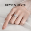 Nhẫn bạc Ý 925 mạ vàng trắng mặt tròn cupcake đính đá CZ 5A cao cấp sang trọng DUYSON SILVER 7