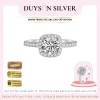 Nhẫn bạc Ý 925 mạ vàng trắng nữ ổ vuông đính CZ 5A - Giá 780.000 đồng Duyson