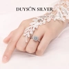 Nhẫn bạc Ý 925 mạ vàng trắng nữ ổ vuông đính CZ 5A - Giá 780.000 đồng Duyson 2