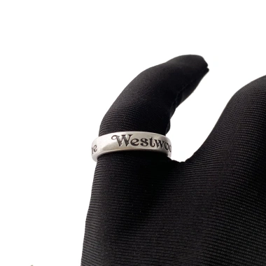 Nhẫn Cặp Đôi Vivienne Westwood Đơn Giản, Chống Dị Ứng, Có Thể Giặt, Bạc Thoáng Mát - 253k 7