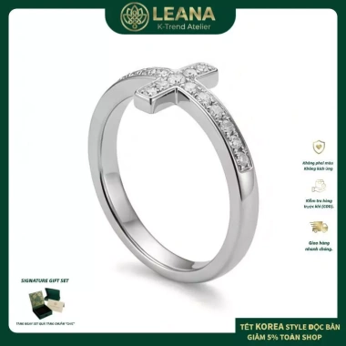 Nhẫn Chữ Thập LENA-Cube Zirconia Phong Cách Nữ - Quà Tặng Perfect Giá 427.900₫