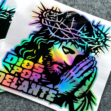 Nhãn dán ba chiều DIOS POR DELANTE Decal phản quang thánh giá & Phật, chịu nước, dùng cho ô tô, xe máy 3 Nhãn dán ba chiều DIOS POR DELANTE Decal phản quang thánh giá & Phật, chịu nước, dùng cho ô tô, xe máy 3