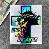 Nhãn dán ba chiều DIOS POR DELANTE Decal phản quang thánh giá & Phật, chịu nước, dùng cho ô tô, xe máy 11