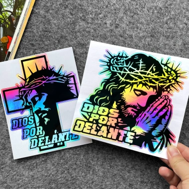 Nhãn dán ba chiều DIOS POR DELANTE Decal phản quang thánh giá & Phật, chịu nước, dùng cho ô tô, xe máy 12 Nhãn dán ba chiều DIOS POR DELANTE Decal phản quang thánh giá & Phật, chịu nước, dùng cho ô tô, xe máy 12
