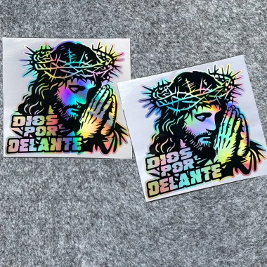 Nhãn dán ba chiều DIOS POR DELANTE Decal phản quang thánh giá & Phật, chịu nước, dùng cho ô tô, xe máy 13 Nhãn dán ba chiều DIOS POR DELANTE Decal phản quang thánh giá & Phật, chịu nước, dùng cho ô tô, xe máy 13