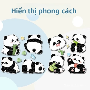 Nhãn dán gấu trúc phản quang ZPB9 – Cảnh báo an toàn cho xe hơi, xe máy, xe điện & hộp du lịch, thiết kế thời thượng 4