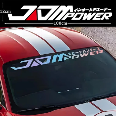 Nhãn dán JDMPOWER phản quang, chống nước - kính chắn gió Honda, Mitsubishi - 72.544₫