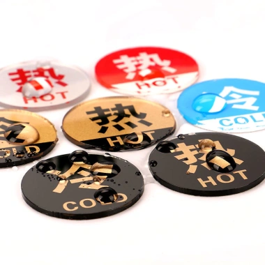 Nhãn dán logo Acrylic nước nóng lạnh: Phòng tắm, vòi, công tắc, khách sạn, giá 40.556₫