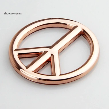 Nhãn dán SPM chống phai màu, độ nhớt mạnh, không thấm nước – Logo 3D dấu hiệu hòa bình cho ô tô