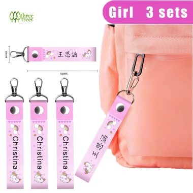 Nhãn dán tên tùy chỉnh trẻ em - Chống nước, móc chìa khóa, dùng cho chai nước, túi học, hành lý - Giá 28.080đ