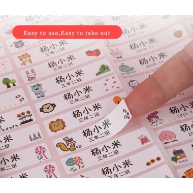 Nhãn dán tên tùy chỉnh trẻ em - Chống nước, móc chìa khóa, dùng cho chai nước, túi học, hành lý - Giá 28.080đ 6