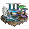 Nhãn dán tủ lạnh dập nổi 3D kim loại Singapore – Quà lưu niệm du lịch thời trang, sáng tạo văn hoá