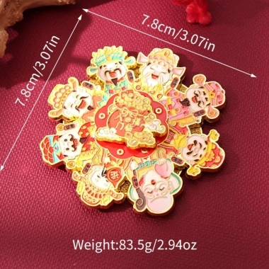 Nhãn dán từ tính NLINNI năm mới - Nam châm tủ lạnh xoay hoạt hình Thần Tài sáng tạo, dễ thương, giá ưu đãi 190.300₫ 2
